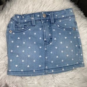 🤩4/$15🥳 star and heart denim skirt